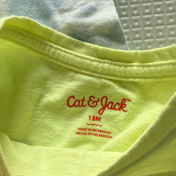 Cat & Jack & GAP|baby girl tank bundle in tie dye & flamingo print•••12-18M - Picture 3 of 4